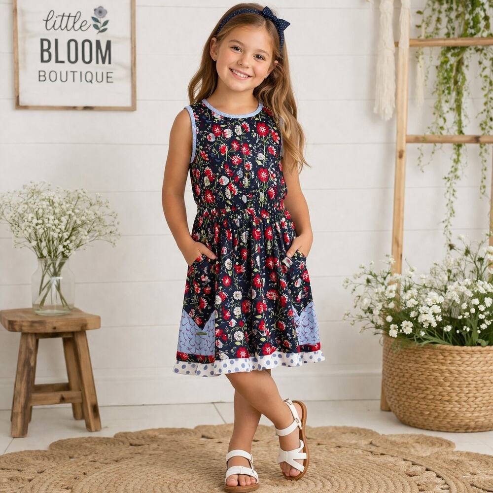 Matilda Jane Navy Floral Soak up the Sun Floral Dress 14